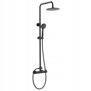 NORTES KOLUMNA NATRYSKOWA Z BATERIĄ CZARNA