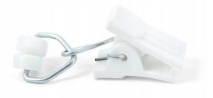 ŻABKI ŻABKA PLASTIKOWA Z ROLKĄ DO SZYNY ALU 100SZT