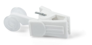 ŻABKA PLASTIKOWA Z ROLKĄ DO U SZYN BIAŁA 100 SZT