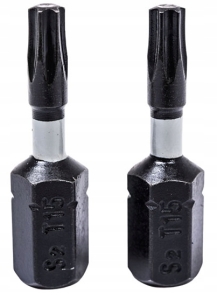 KOŃCÓWKI WKRĘTAKOWE UDAROWE TORX T15X25MM 2SZT