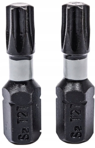 KOŃCÓWKI WKRĘTAKOWE UDAROWE TORX T27X25MM 2SZT