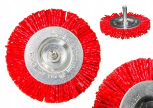 SZCZOTKA NYLONOWA TARCZOWA ŚCIERNA 75MM TRZPIEŃ6MM