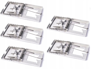 ŁAPKA NA SZCZURY MYSZY SZCZUROŁAPKA METALOWA 5szt