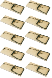 ŁAPKA NA MYSZY MYSZOŁAPKA DREWNIANA PUŁAPKA 10 szt