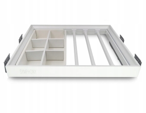 WIESZAK NA SPODNIE ORGANIZER SZUFLADA WSUWANY 600 MM DO GARDEROBY BIAŁY