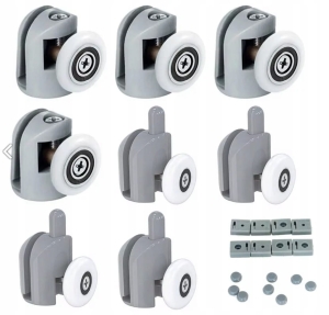 ROLKI DO KABIN PRYSZNICOWEJ 8szt ROLKA KÓŁKA PRYSZNIC PLASTIKOWA