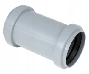 MUFA KANALIZACYJNA NASUWNA 13CM 130MM FI 110 RURA ZŁĄCZKA Z USZCZELKĄ SZARA