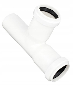 TRÓJNIK KANALIZACYJNY DO RUR ZŁĄCZKA BIAŁY 40/40 90 STOPNI PCV