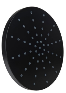 DESZCZOWNICA NATRYSKOWA PRYSZNICOWA OKRĄGŁA CZARNA 23 CM NATYNKOWA