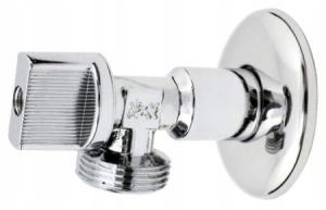ZAWÓR KULOWY BEZ FILTRA Z ROZETĄ 1/2"- 1/2" W BLISTRZE ZAWOREK