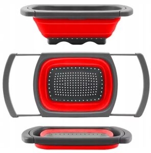 DURSZLAK SILIKONOWY SKŁADANY ROZSUWANY CEDZAK KUCHENNY SITKO OCIEKACZ