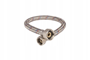 WĄŻ W OPLOCIE ZE STALI NIERDZEWNEJ 3/8" - 1/2 " 20 CM WĘŻYK DO BATERII NN