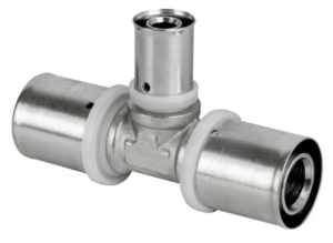 TRÓJNIK ZACISKOWY REDUKCYJNY PEX 25X20X25 ZŁĄCZKA ZACISK ZAPRASOWYWANY