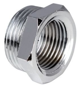 REDUKCJA MOSIĘŻNA CHROM 1/2" X 3/8" ZŁĄCZKA MOSIĄDZ CHROMOWANA