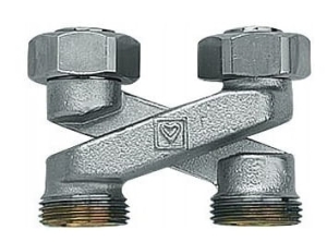 PRZYŁĄCZE KRZYŻOWE DO GRZEJNIKA STALOWEGO 3/4" KPL HERZ KRZYŻAKOWE FORMA X