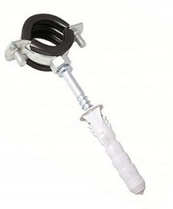 UCHWYT OBEJMA DO RURY POJEDYNCZA 5" STAL OCYNK Z GUMĄ ZACISK DO RUR