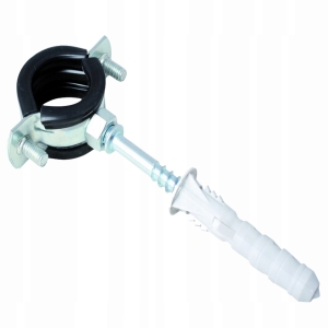 UCHWYT DO RURY POJEDYNCZY 3" STAL OCYNK Z GUMĄ ZACISK DO RUR OBEJMA