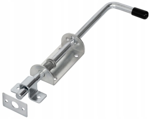 RYGIEL DO DRZWI 200 mm Z ZACZEPEM ZASUWA ZE SPRĘŻYNĄ OCYNK