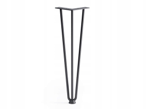 NOWOCZESNA NÓŻKA MEBLOWA SKOŚNA METALOWA NOGA 3 PRĘTY H 406 MM CZARNY MAT