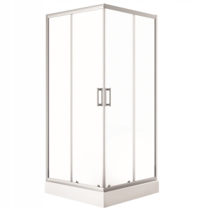 ZESTAW BRESSO KABINA PRYSZNICOWA NATRYSKOWA KWADRATOWA 90x90 BRODZIK CHROM