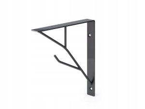 WSPORNIK PÓŁKI PODPORA UCHWYT CZARNY MAT LOFT NOWOCZESNY 150X150 MM METAL