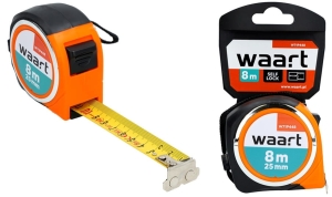 MIARA MIARKA TAŚMA ZWIJANA STALOWA METR METRÓWKA BLOKADA 8 M 25 MM