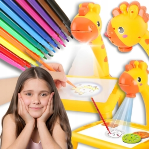 RZUTNIK PROJEKTOR DO NAUKI RYSOWANIA STOLIK ŻYRAFA TABLICA SUCHOŚCIERNA