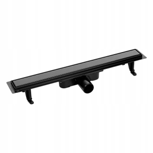 ODPŁYW PRYSZNICOWY LINIOWY SLEEK 100 CM ŁAZIENKOWY PRYSZNIC CZARNY STAL