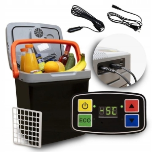 LODÓWKA TURYSTYCZNA SAMOCHODOWA PRZENOŚNA 12V 230V USB FUNKCJA GRZANIA