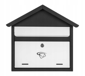 SKRZYNKA NA LISTY ULOTKI POCZTOWA C4 BIAŁO CZARNA Black & White