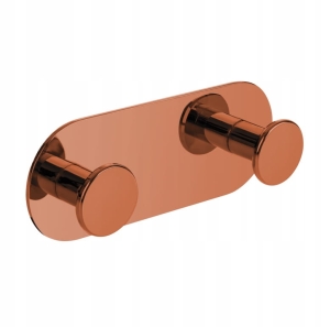 WIESZAK PODWÓJNY ŁAZIENKOWY TOALETOWY HACZYK ŚCIENNY MIRI RÓŻOWE ZŁOTO