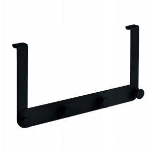 WIESZAK UCHWYT NA RĘCZNIK POCZWÓRNY ZAWIESZANY NA KABINĘ PRYSZNICOWĄ CZARNY