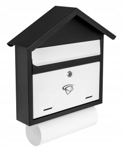 SKRZYNKA NA LISTY POCZTOWA C4 TUBA BIAŁO CZARNA