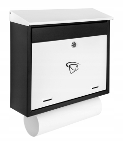 SKRZYNKA NA LISTY POCZTOWA TUBA C4 BIAŁO CZARNA