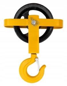 KRĄŻEK BUDOWLANY 120MM BLOCZEK HAK Z ZABEZPIECZENIEM DO WYCIĄGANIA RĘCZNEGO