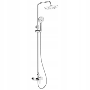 KOLUMNA NATRYSKOWA PRYSZNICOWA Z BATERIĄ ZESTAW PRYSZNICOWY ŁAZIENKA CHROM