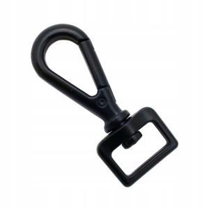 KARABINEK DO SMYCZY ZATRZASKOWY 15 MM CZARNY L 50 MM KARABIŃCZYK DO PASKÓW