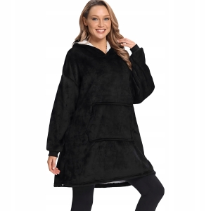 DUŻA BLUZA Z KAPTUREM KOC KOCOBLUZA OVERSIZE GRUBA UNIWERSALNA DAMSKA MĘSKA