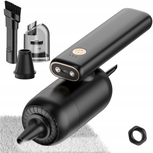 RĘCZNY ODKURZACZ DMUCHAWA 2W1 SAMOCHODOWY BEZPRZEWODOWY DO AUTA DOMU CZARNY
