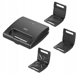 OPIEKACZ WIELOFUNKCYJNY 3W1 KANAPEK TOSTÓW GOFROWNICA GRILL WYMIENNE PŁYTY