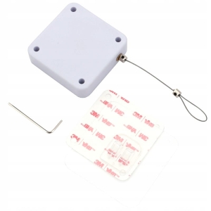 SAMOZAMYKACZ PRZYKLEJANY DO DRZWI Z LINKĄ STALOWĄ ZAMYKACZ DOMYKACZ BIAŁY