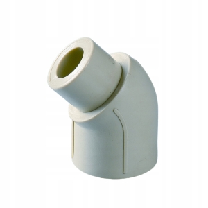 KOLANO NYPLOWE 45° PP-R 25X25 KOLANKO NYPEL POLIPROPYLEN PP FI 25 MM