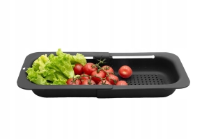 OCIEKARKA NA ZLEWOZMYWAK ROZSUWANA DO WARZYW OWOCÓW OCIEKACZ ZLEWOWY CZARNY