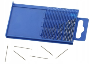 WIERTŁA MIKRO ZESTAW WIERTEŁ 20 SZTUK 0.3-1.6 MM DO DREWNA PLASTIKU METALU