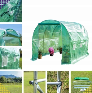 SZKLARNIA FOLIOWA TUNEL NAMIOT OGRODOWY PROSTOKĄTNY STELAŻ 4x2,5x2m 10m2