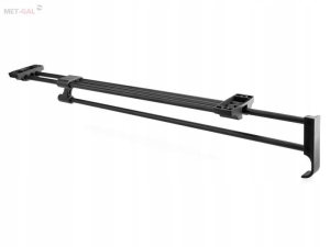 WIESZAK WYSUWANY MEBLOWY DO GARDEROBY SZAFY DŁUGOŚĆ 450 MM CZARNY WYSUWNY