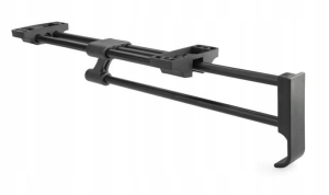 WIESZAK WYSUWANY MEBLOWY DO GARDEROBY SZAFY DŁUGOŚĆ 350 MM STALOWY CZARNY