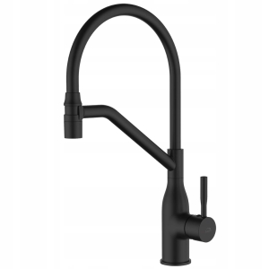 BATERIA COLINA JEDNOUCHWYTOWA KUCHENNA ZLEWOZMYWAKOWA Z WYLEWKĄ U CZARNA