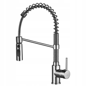 BATERIA ZLEWOZMYWAKOWA KUCHENNA STOJĄCA WYLEWKA SPRĘŻYNA CHROM SREBRNA