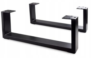 NÓŻKA MEBLOWA 350X120 MM NOGA DO MEBLI KOMODY SZAFKI NOCNEJ CZARNY MAT
